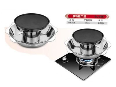 工廠直銷(xiāo)不銹鋼多層火鍋 一品布衣湯烤王二層寶塔火鍋